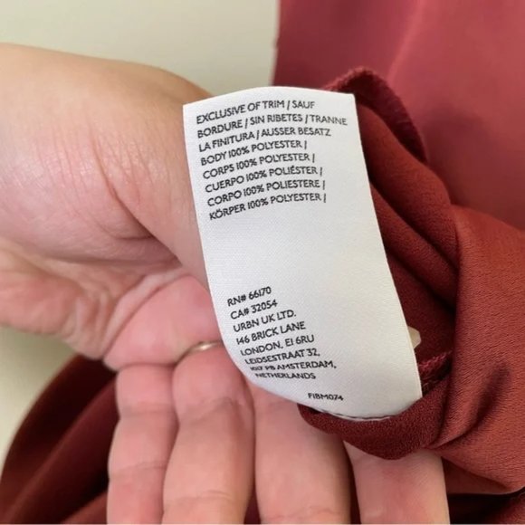 BHLDN Louisa Satin Charmeuse Midi Dress in Cinnamon Rose SIZE 4 - Picture 12 of 12